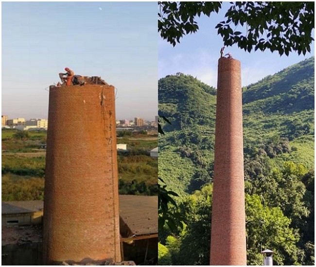 羅定煙囪拆除-人工拆除煙囪安全快捷